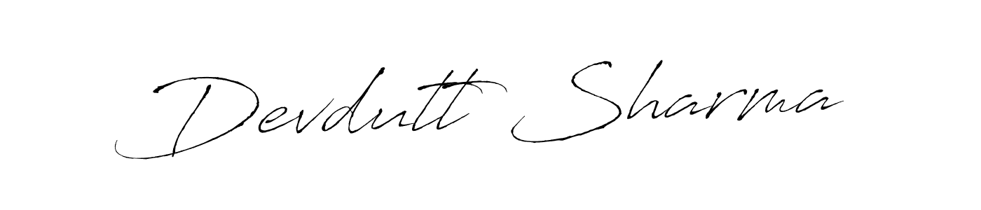 Create a beautiful signature design for name Devdutt Sharma. With this signature (Antro_Vectra) fonts, you can make a handwritten signature for free. Devdutt Sharma signature style 6 images and pictures png