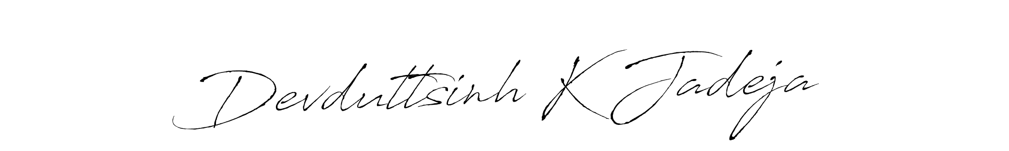 Use a signature maker to create a handwritten signature online. With this signature software, you can design (Antro_Vectra) your own signature for name Devduttsinh K Jadeja. Devduttsinh K Jadeja signature style 6 images and pictures png