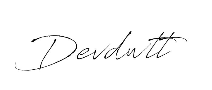 Make a beautiful signature design for name Devdwtt. With this signature (Antro_Vectra) style, you can create a handwritten signature for free. Devdwtt signature style 6 images and pictures png