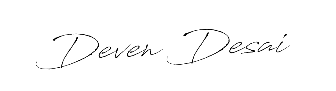 Make a beautiful signature design for name Deven Desai. With this signature (Antro_Vectra) style, you can create a handwritten signature for free. Deven Desai signature style 6 images and pictures png