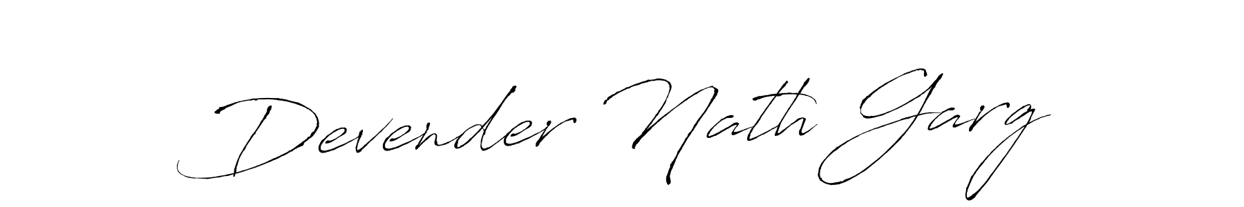 Create a beautiful signature design for name Devender Nath Garg. With this signature (Antro_Vectra) fonts, you can make a handwritten signature for free. Devender Nath Garg signature style 6 images and pictures png