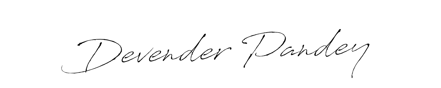 How to make Devender Pandey name signature. Use Antro_Vectra style for creating short signs online. This is the latest handwritten sign. Devender Pandey signature style 6 images and pictures png