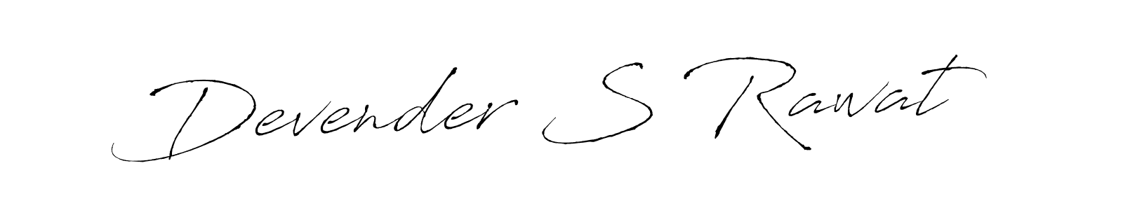 Devender S Rawat stylish signature style. Best Handwritten Sign (Antro_Vectra) for my name. Handwritten Signature Collection Ideas for my name Devender S Rawat. Devender S Rawat signature style 6 images and pictures png