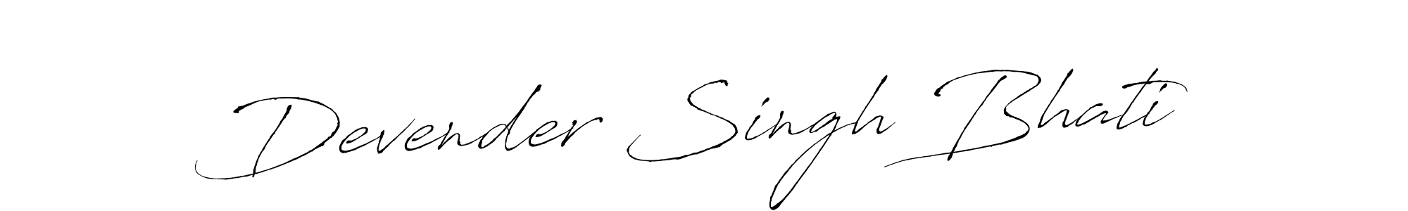 Antro_Vectra is a professional signature style that is perfect for those who want to add a touch of class to their signature. It is also a great choice for those who want to make their signature more unique. Get Devender Singh Bhati name to fancy signature for free. Devender Singh Bhati signature style 6 images and pictures png