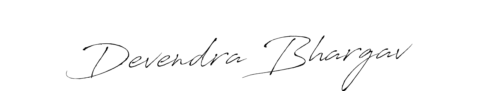 Make a beautiful signature design for name Devendra Bhargav. With this signature (Antro_Vectra) style, you can create a handwritten signature for free. Devendra Bhargav signature style 6 images and pictures png