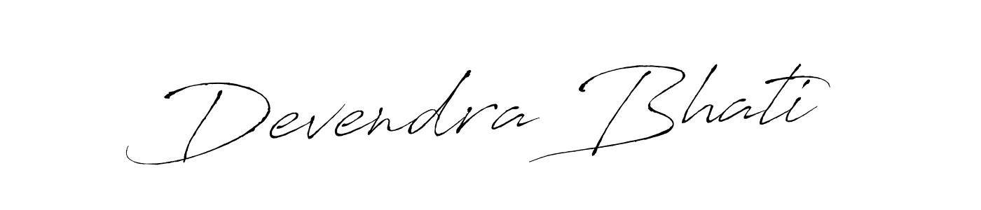 Create a beautiful signature design for name Devendra Bhati. With this signature (Antro_Vectra) fonts, you can make a handwritten signature for free. Devendra Bhati signature style 6 images and pictures png