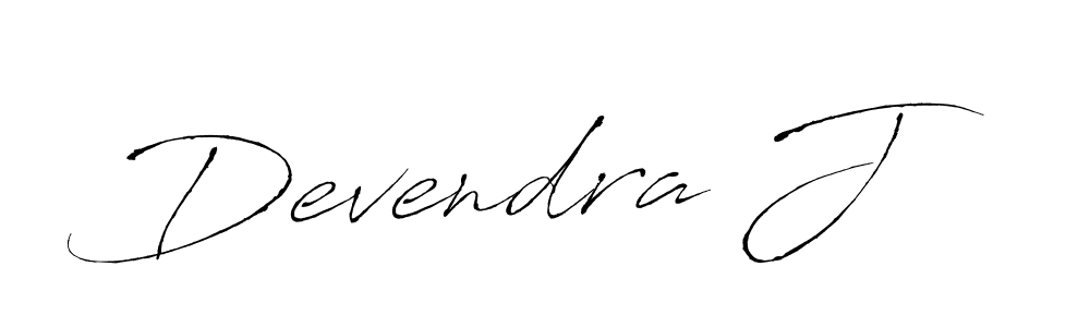 The best way (Antro_Vectra) to make a short signature is to pick only two or three words in your name. The name Devendra J include a total of six letters. For converting this name. Devendra J signature style 6 images and pictures png