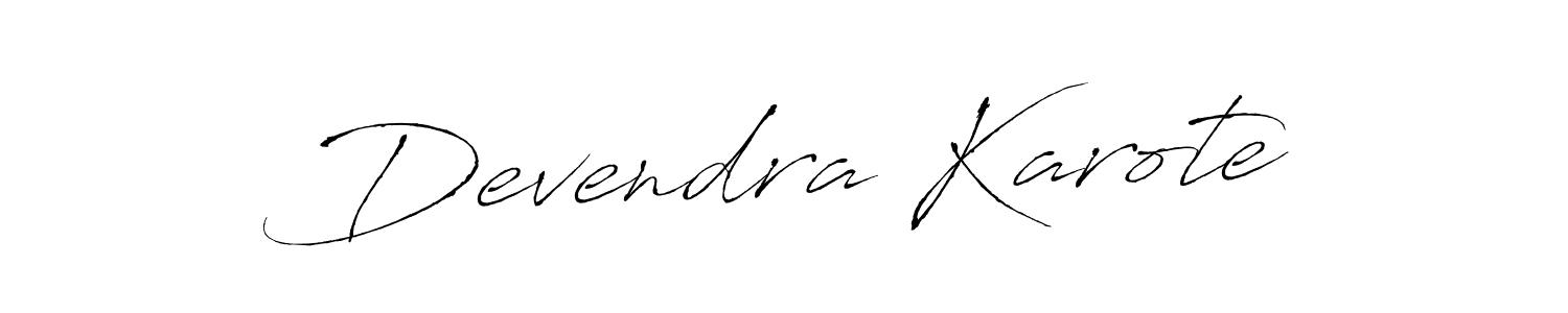 Design your own signature with our free online signature maker. With this signature software, you can create a handwritten (Antro_Vectra) signature for name Devendra Karote. Devendra Karote signature style 6 images and pictures png