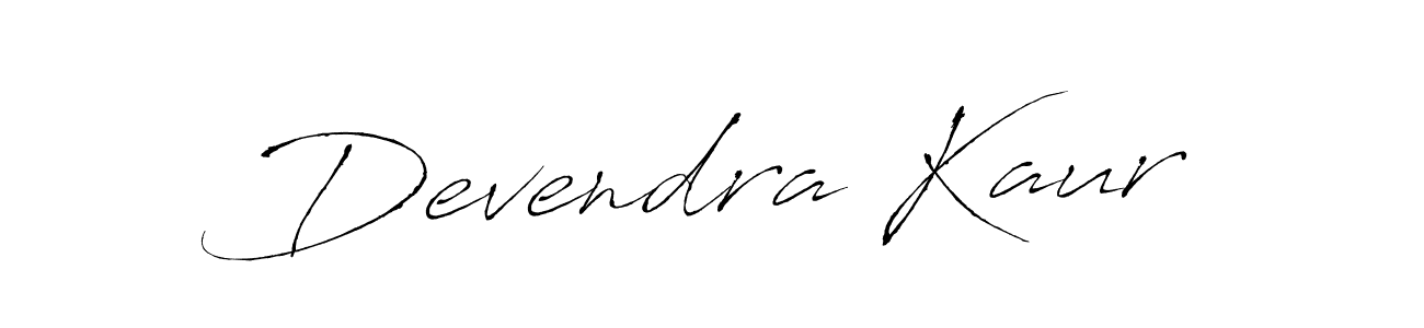 Make a beautiful signature design for name Devendra Kaur. With this signature (Antro_Vectra) style, you can create a handwritten signature for free. Devendra Kaur signature style 6 images and pictures png
