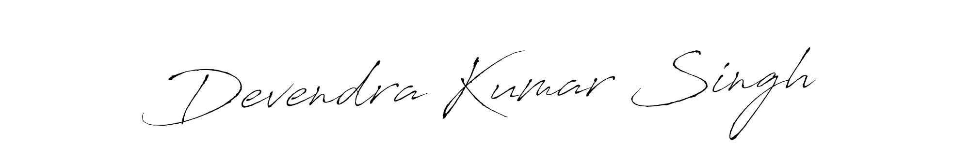 Create a beautiful signature design for name Devendra Kumar Singh. With this signature (Antro_Vectra) fonts, you can make a handwritten signature for free. Devendra Kumar Singh signature style 6 images and pictures png
