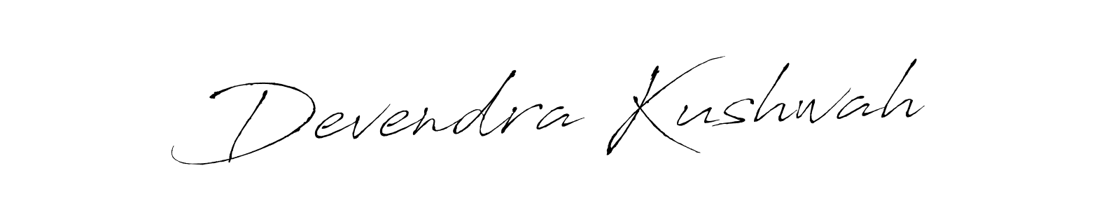 Create a beautiful signature design for name Devendra Kushwah. With this signature (Antro_Vectra) fonts, you can make a handwritten signature for free. Devendra Kushwah signature style 6 images and pictures png