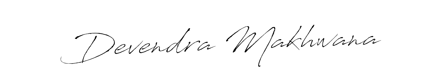 How to make Devendra Makhwana signature? Antro_Vectra is a professional autograph style. Create handwritten signature for Devendra Makhwana name. Devendra Makhwana signature style 6 images and pictures png