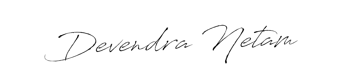 Design your own signature with our free online signature maker. With this signature software, you can create a handwritten (Antro_Vectra) signature for name Devendra Netam. Devendra Netam signature style 6 images and pictures png