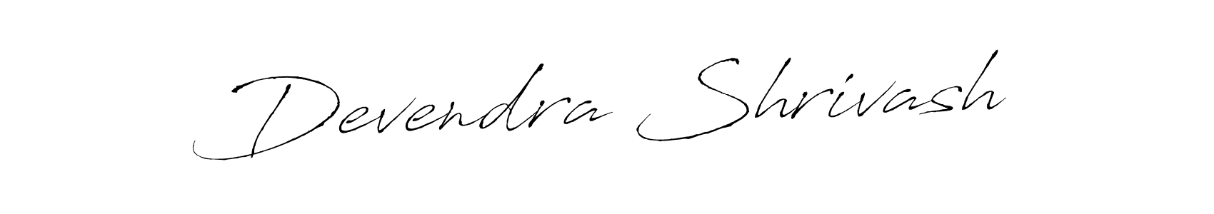 Make a beautiful signature design for name Devendra Shrivash. With this signature (Antro_Vectra) style, you can create a handwritten signature for free. Devendra Shrivash signature style 6 images and pictures png