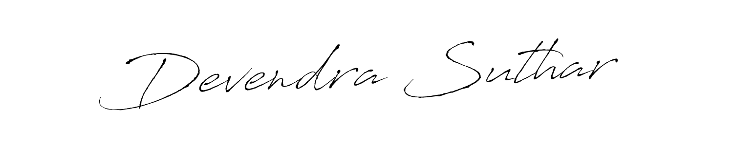 How to make Devendra Suthar signature? Antro_Vectra is a professional autograph style. Create handwritten signature for Devendra Suthar name. Devendra Suthar signature style 6 images and pictures png