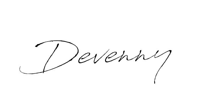 Use a signature maker to create a handwritten signature online. With this signature software, you can design (Antro_Vectra) your own signature for name Devenny. Devenny signature style 6 images and pictures png