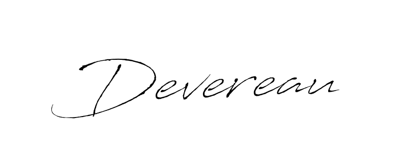 Antro_Vectra is a professional signature style that is perfect for those who want to add a touch of class to their signature. It is also a great choice for those who want to make their signature more unique. Get Devereau name to fancy signature for free. Devereau signature style 6 images and pictures png
