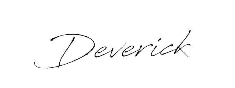 Create a beautiful signature design for name Deverick. With this signature (Antro_Vectra) fonts, you can make a handwritten signature for free. Deverick signature style 6 images and pictures png