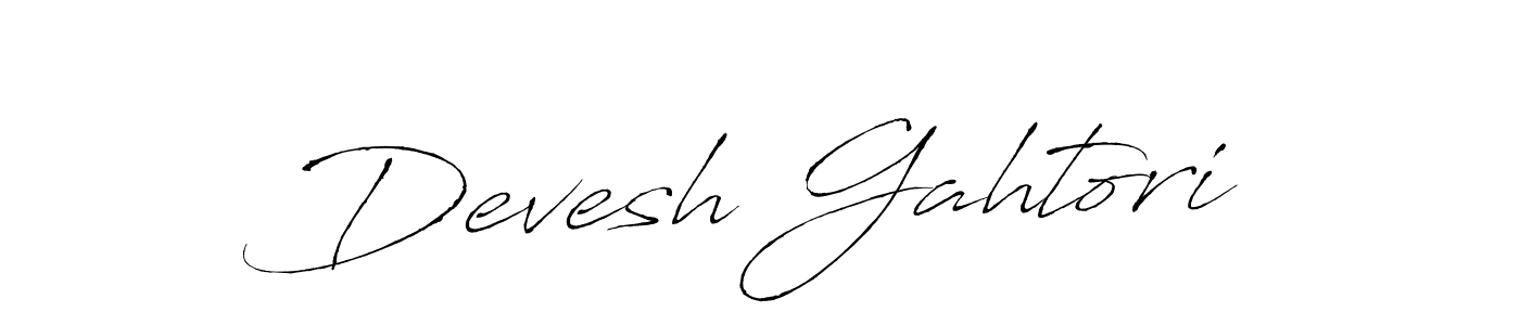 How to make Devesh Gahtori signature? Antro_Vectra is a professional autograph style. Create handwritten signature for Devesh Gahtori name. Devesh Gahtori signature style 6 images and pictures png