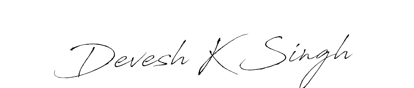 This is the best signature style for the Devesh K Singh name. Also you like these signature font (Antro_Vectra). Mix name signature. Devesh K Singh signature style 6 images and pictures png
