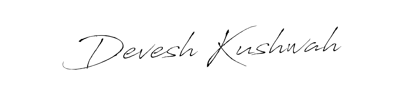 Antro_Vectra is a professional signature style that is perfect for those who want to add a touch of class to their signature. It is also a great choice for those who want to make their signature more unique. Get Devesh Kushwah name to fancy signature for free. Devesh Kushwah signature style 6 images and pictures png