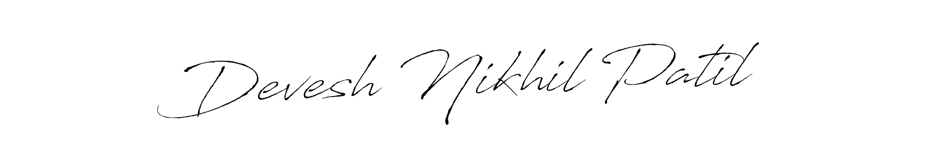 Design your own signature with our free online signature maker. With this signature software, you can create a handwritten (Antro_Vectra) signature for name Devesh Nikhil Patil. Devesh Nikhil Patil signature style 6 images and pictures png