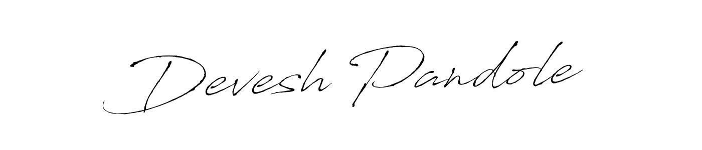 Make a beautiful signature design for name Devesh Pandole. With this signature (Antro_Vectra) style, you can create a handwritten signature for free. Devesh Pandole signature style 6 images and pictures png