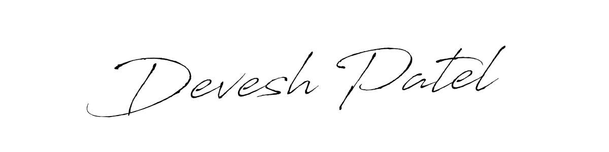 Design your own signature with our free online signature maker. With this signature software, you can create a handwritten (Antro_Vectra) signature for name Devesh Patel. Devesh Patel signature style 6 images and pictures png