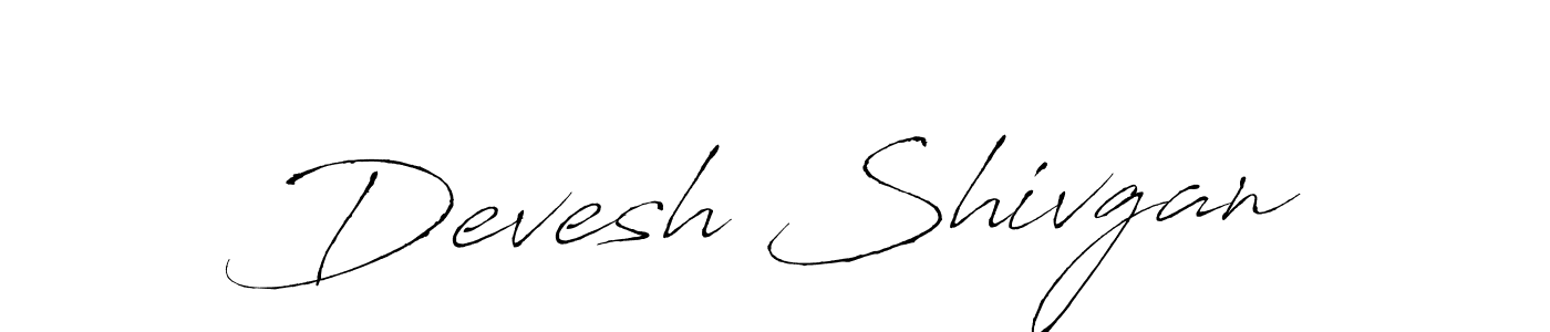 Create a beautiful signature design for name Devesh Shivgan. With this signature (Antro_Vectra) fonts, you can make a handwritten signature for free. Devesh Shivgan signature style 6 images and pictures png