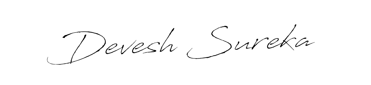Create a beautiful signature design for name Devesh Sureka. With this signature (Antro_Vectra) fonts, you can make a handwritten signature for free. Devesh Sureka signature style 6 images and pictures png