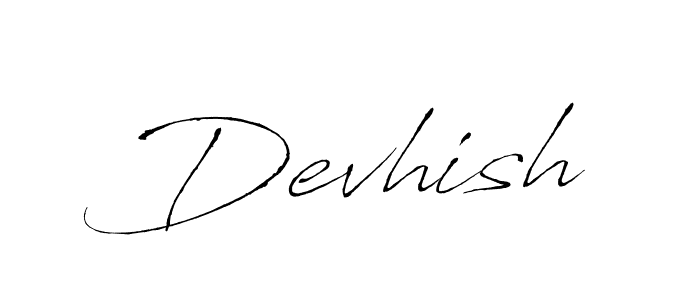 Devhish stylish signature style. Best Handwritten Sign (Antro_Vectra) for my name. Handwritten Signature Collection Ideas for my name Devhish. Devhish signature style 6 images and pictures png