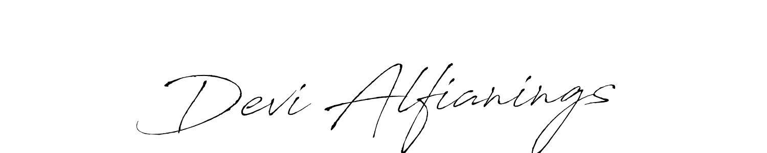 Antro_Vectra is a professional signature style that is perfect for those who want to add a touch of class to their signature. It is also a great choice for those who want to make their signature more unique. Get Devi Alfianings name to fancy signature for free. Devi Alfianings signature style 6 images and pictures png