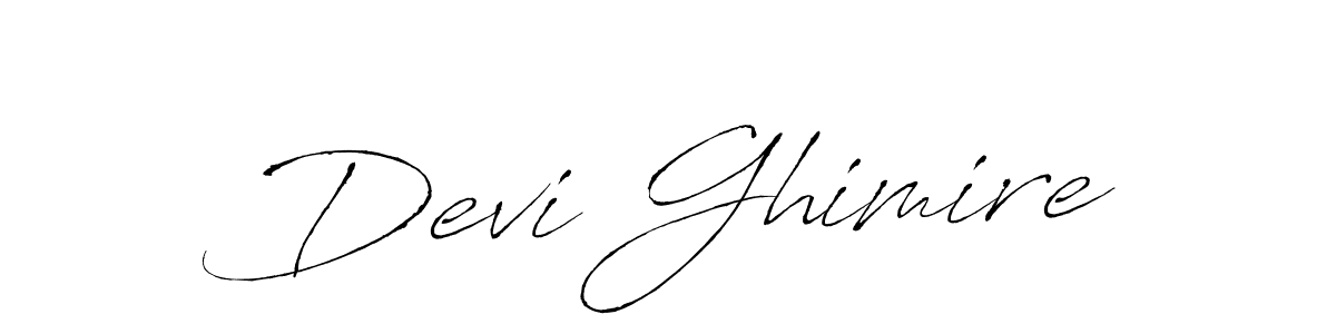 Devi Ghimire stylish signature style. Best Handwritten Sign (Antro_Vectra) for my name. Handwritten Signature Collection Ideas for my name Devi Ghimire. Devi Ghimire signature style 6 images and pictures png