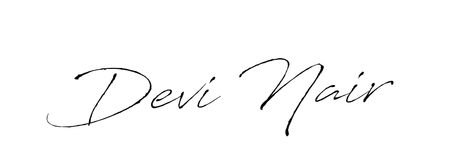 if you are searching for the best signature style for your name Devi Nair. so please give up your signature search. here we have designed multiple signature styles  using Antro_Vectra. Devi Nair signature style 6 images and pictures png