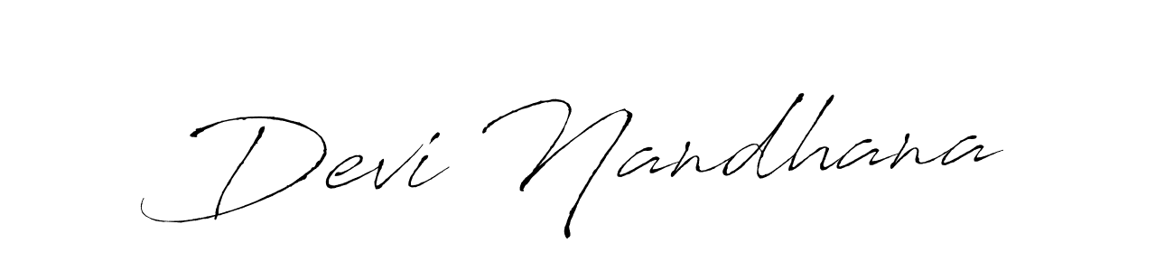 Create a beautiful signature design for name Devi Nandhana. With this signature (Antro_Vectra) fonts, you can make a handwritten signature for free. Devi Nandhana signature style 6 images and pictures png