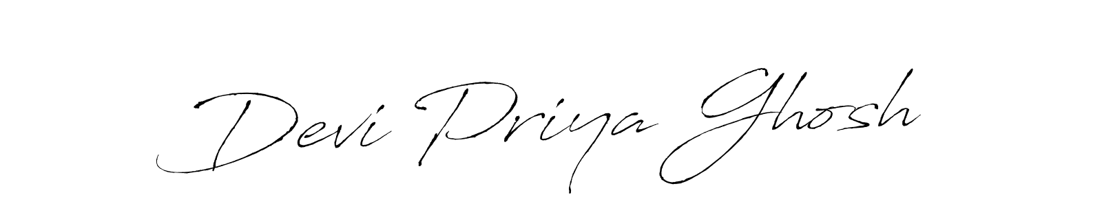 Make a beautiful signature design for name Devi Priya Ghosh. With this signature (Antro_Vectra) style, you can create a handwritten signature for free. Devi Priya Ghosh signature style 6 images and pictures png