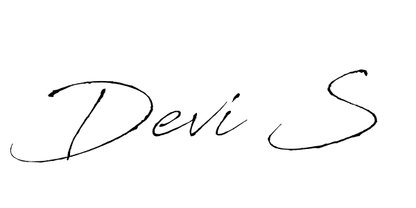 Similarly Antro_Vectra is the best handwritten signature design. Signature creator online .You can use it as an online autograph creator for name Devi S. Devi S signature style 6 images and pictures png
