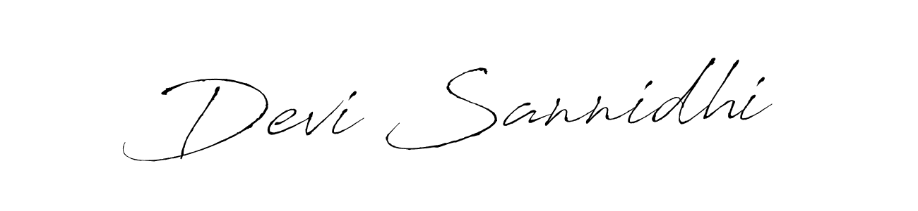 Devi Sannidhi stylish signature style. Best Handwritten Sign (Antro_Vectra) for my name. Handwritten Signature Collection Ideas for my name Devi Sannidhi. Devi Sannidhi signature style 6 images and pictures png