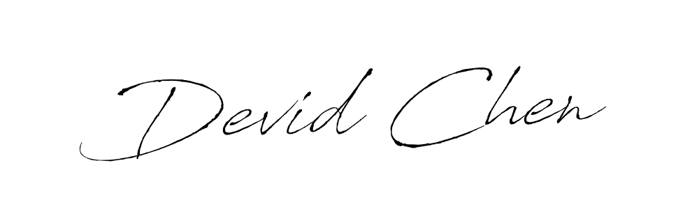 How to make Devid Chen name signature. Use Antro_Vectra style for creating short signs online. This is the latest handwritten sign. Devid Chen signature style 6 images and pictures png