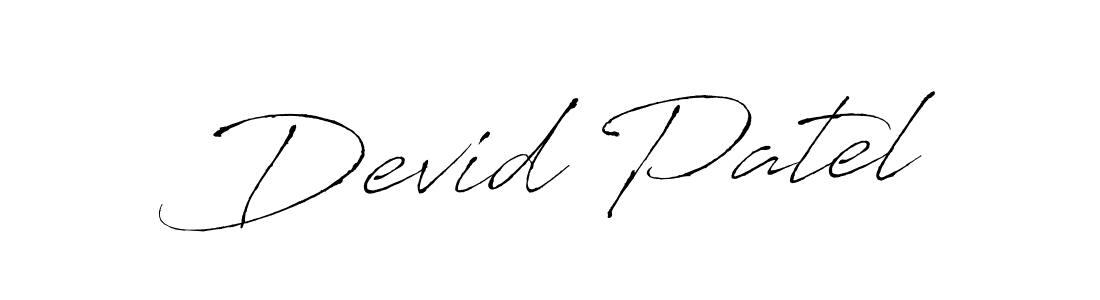 Design your own signature with our free online signature maker. With this signature software, you can create a handwritten (Antro_Vectra) signature for name Devid Patel. Devid Patel signature style 6 images and pictures png