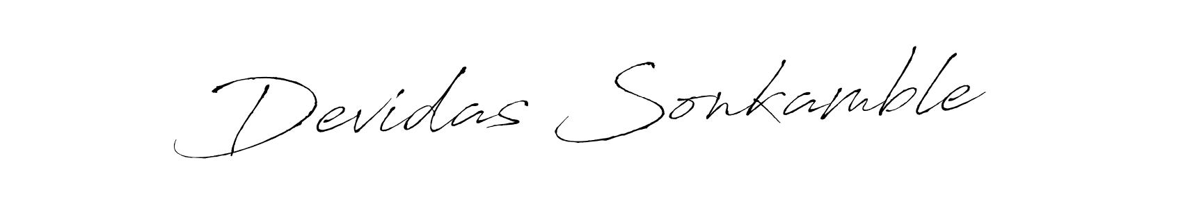 Also we have Devidas Sonkamble name is the best signature style. Create professional handwritten signature collection using Antro_Vectra autograph style. Devidas Sonkamble signature style 6 images and pictures png