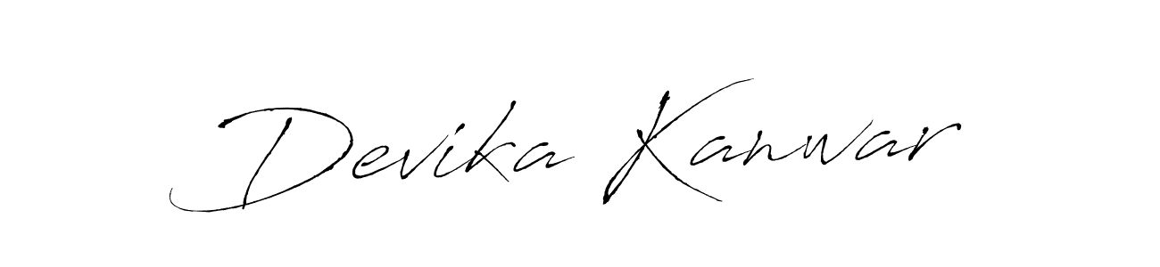 Design your own signature with our free online signature maker. With this signature software, you can create a handwritten (Antro_Vectra) signature for name Devika Kanwar. Devika Kanwar signature style 6 images and pictures png