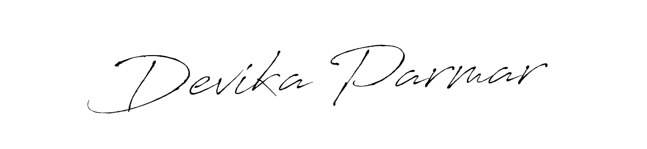 How to make Devika Parmar signature? Antro_Vectra is a professional autograph style. Create handwritten signature for Devika Parmar name. Devika Parmar signature style 6 images and pictures png