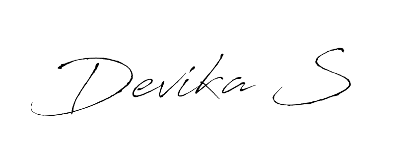 Use a signature maker to create a handwritten signature online. With this signature software, you can design (Antro_Vectra) your own signature for name Devika S. Devika S signature style 6 images and pictures png