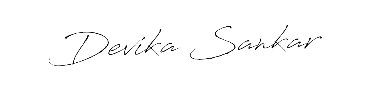 Make a beautiful signature design for name Devika Sankar. With this signature (Antro_Vectra) style, you can create a handwritten signature for free. Devika Sankar signature style 6 images and pictures png
