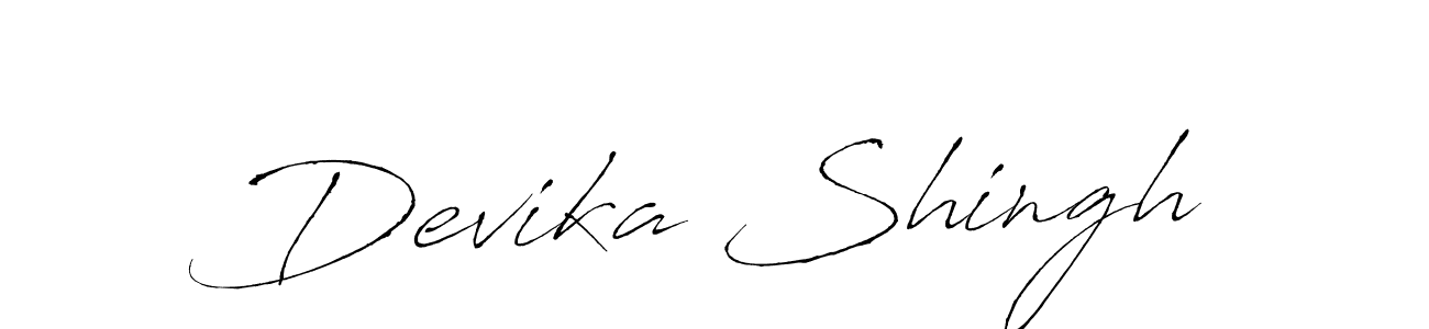 You should practise on your own different ways (Antro_Vectra) to write your name (Devika Shingh) in signature. don't let someone else do it for you. Devika Shingh signature style 6 images and pictures png