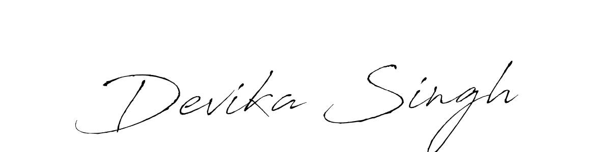 How to make Devika Singh name signature. Use Antro_Vectra style for creating short signs online. This is the latest handwritten sign. Devika Singh signature style 6 images and pictures png