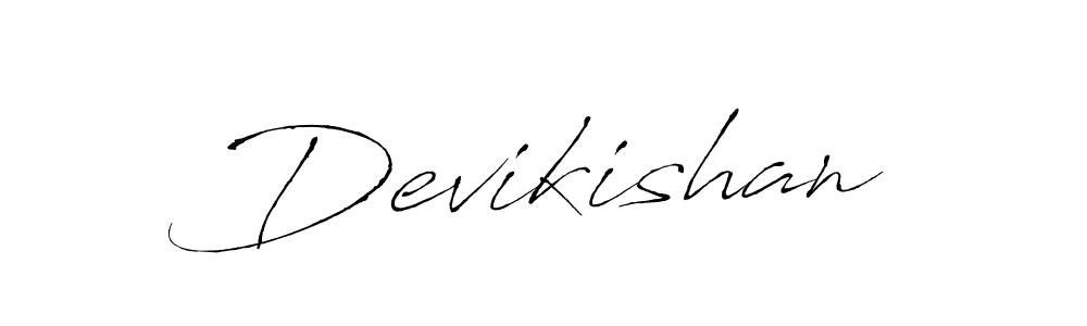 Make a beautiful signature design for name Devikishan. With this signature (Antro_Vectra) style, you can create a handwritten signature for free. Devikishan signature style 6 images and pictures png