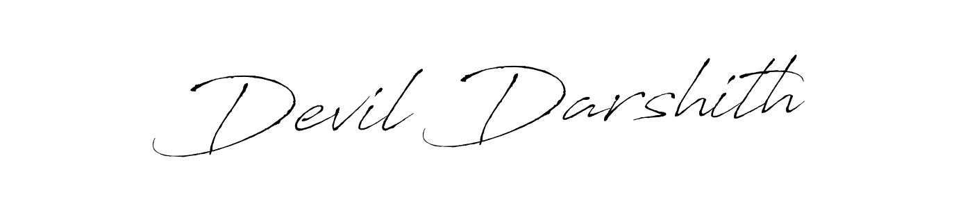 Also we have Devil Darshith name is the best signature style. Create professional handwritten signature collection using Antro_Vectra autograph style. Devil Darshith signature style 6 images and pictures png