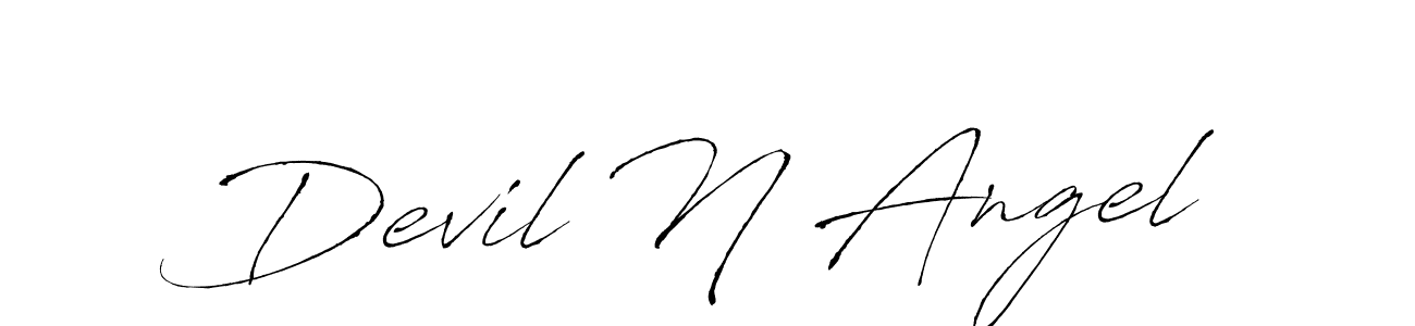 How to make Devil N Angel name signature. Use Antro_Vectra style for creating short signs online. This is the latest handwritten sign. Devil N Angel signature style 6 images and pictures png